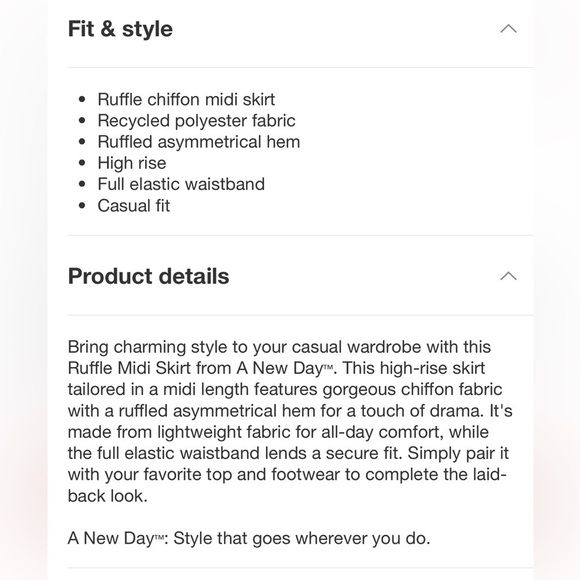 A New Day ruffle midi skirt in rose pink, size medium, new! - Picture 10 of 10